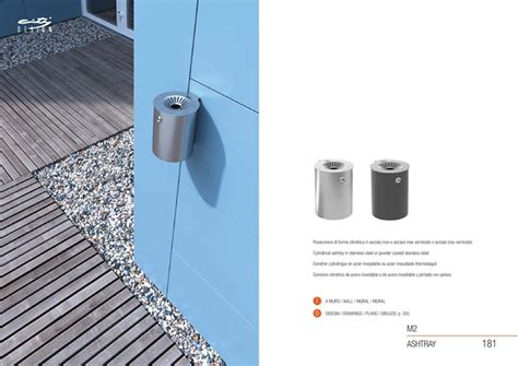 M2 Cinzeiro de parede de aço inox By City Design