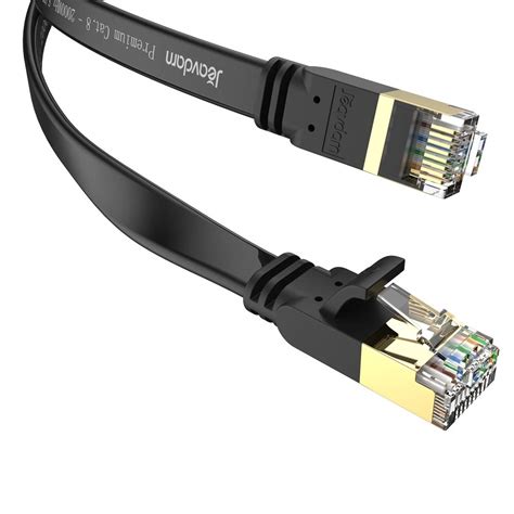 Flat Cat8 Ethernet Cable 1 6ft Jeavdarn 40Gbps 2000Mhz High Speed