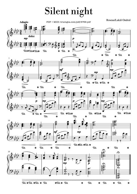 Silent Night Piano Sheet Music 5