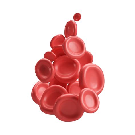 Premium Psd D Flow Red Blood Cells Iron Platelets In Form Of Drop