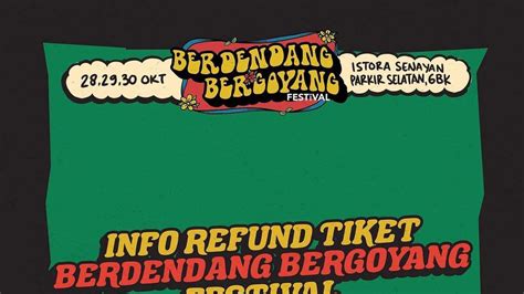 Berdendang Bergoyang Festival Janjikan Pengembalian Uang Tiket