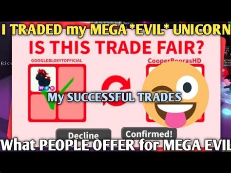 What PEOPLE OFFER For A MEGA EVIL UNICORN I LITERALLY TRADED