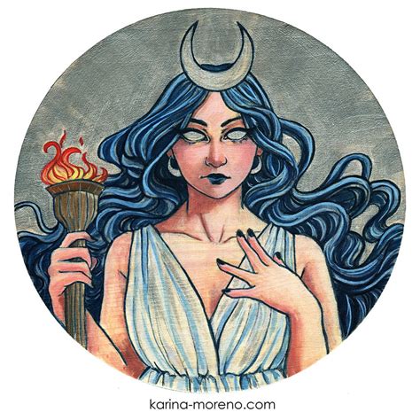 Selene Greek Goddess of the Moon. ORIGINAL PAINTING on Wood. | Etsy