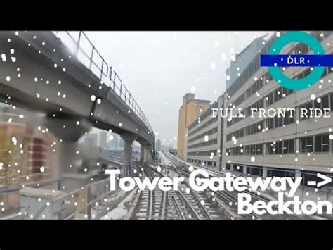 DLR Front View In Snow Rain Tower Gateway Beckton YouTube