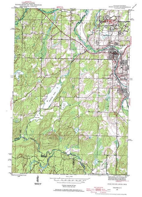 Iron River Topographic Map 124000 Scale Michigan