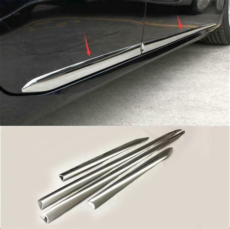 Pcs Abs Chrome Side Door Body Molding Trim Cover For Lexus Es