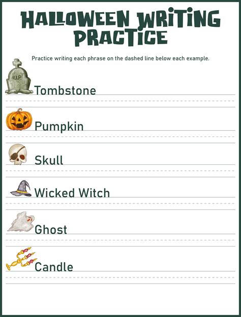 Worksheets Halloween Handwriting 15 Free Pdf Printables Printablee