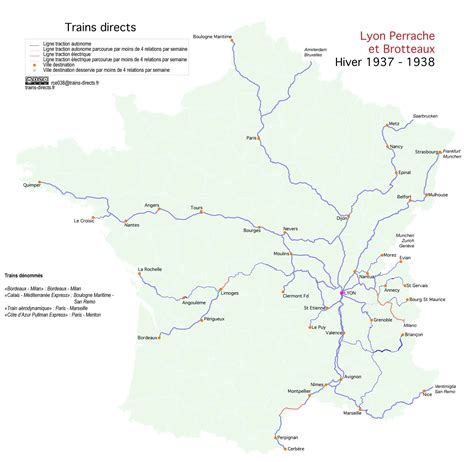 Trains directs au départ de Lyon consultez l étude et les cartes