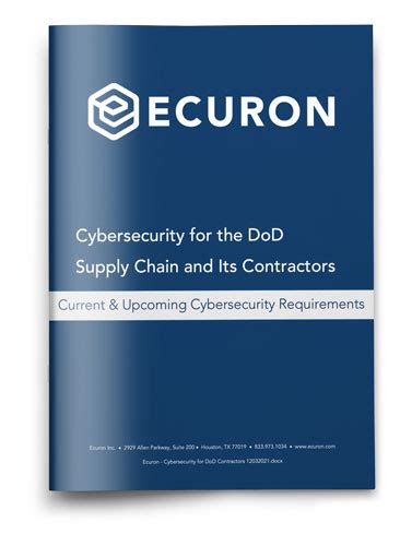 Cybersecurity Requirements For Dod Contractors Ecuron