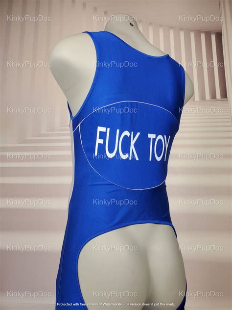 Erotic Singlet Open Back Front Fuck Toy Fetish Party Outfit Cruise