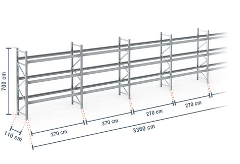 M Pallet Rack Pr F Galvanised Cm Deep M High