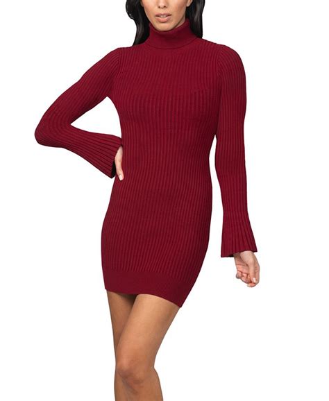 Bebe Bell Sleeve Ribbed Sweater Dress Macys