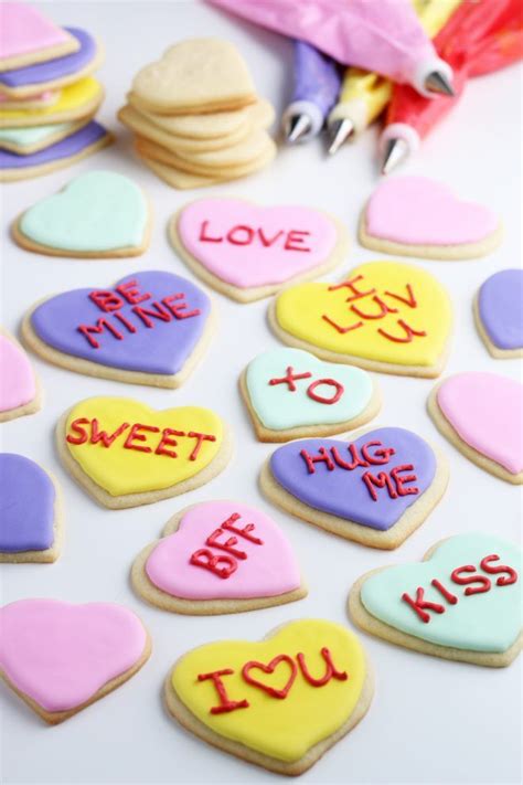 How To Decorate Valentine S Day Conversation Heart Cookies Wishes And Dishes Recipe