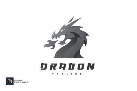 Modern Fire Breathing Dragon Logo MasterBundles