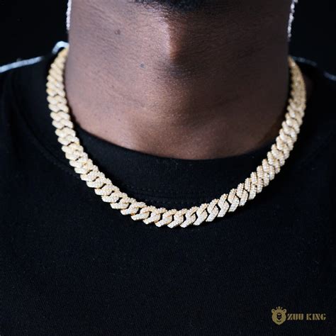 10mm 2 Row Iced Cuban Chain In 18k Gold Plated Up To 50 Offfree