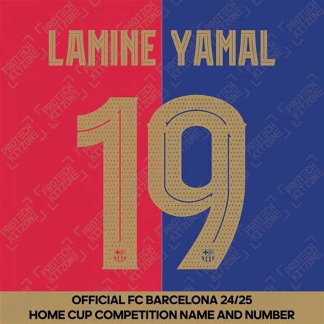 Lamine Yamal 19 (Official FC Barcelona 2024/25 Home Name ...