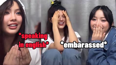 HANNI and DANIELLE reactions when HYEIN suddenly spoke in english (they ...