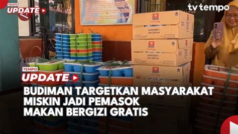 Budiman Targetkan Masyarakat Miskin Jadi Pemasok Makan Bergizi Gratis