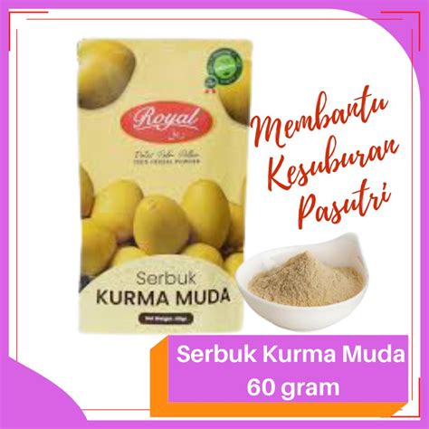 Jual Serbuk Kurma Muda 60 Gram ROYAL Bubuk Kurma Muda Powder Promil