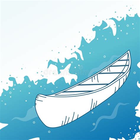 Vector El Barco De Papel En Ondas Azules Del Mar Ilustraci N Del Vector