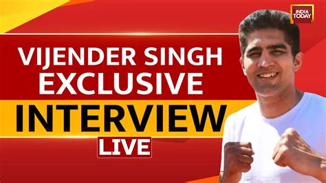 Vijender Singh Exclusive Interview Live Boxer Vijender Singh Quits Congress Joins Bjp India