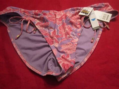 Time And Tru Ruched Low Rise Swim Swimwear Bikini Bottom Womens Size