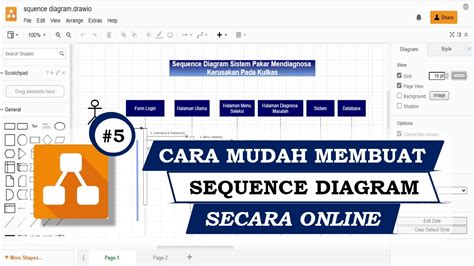 Tutorial UML Cara Membuat Sequence Diagram Di Draw Io YouTube