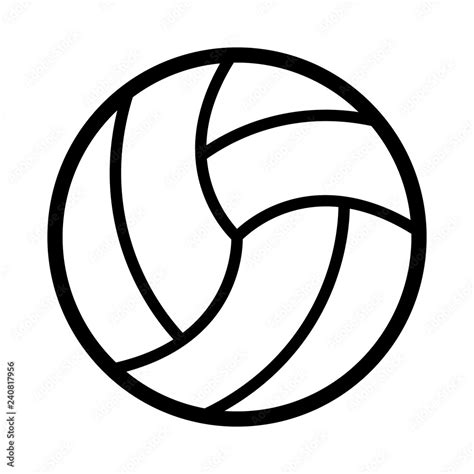 Cartoon Volleyball Icon Stock Vector | Adobe Stock