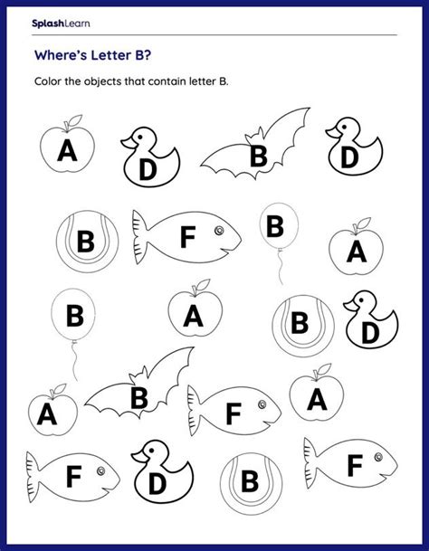 Letter B Worksheets for Kids Online - SplashLearn