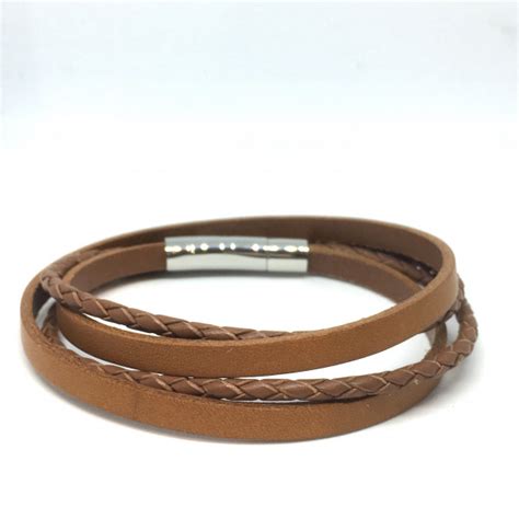 Bracelet Homme En Cuir Fabien Loop Coquerico