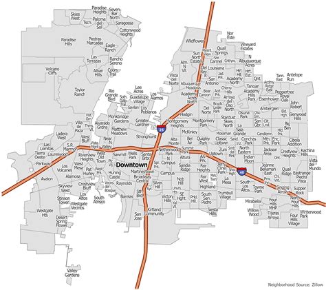 Albuquerque Neighborhoods Map - GIS Geography