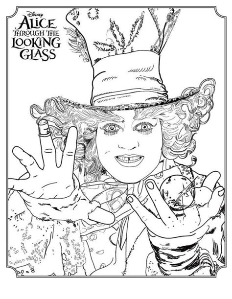 Alice In Wonderland Mad Hatter Coloring Pages