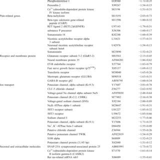 Genes Grouped According To Functional Activity Whose Expression Was