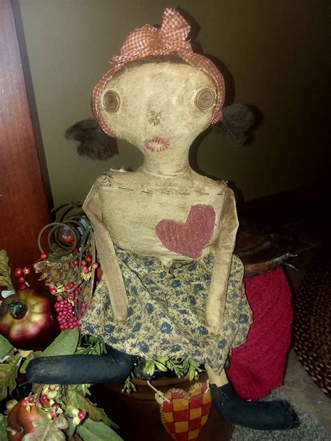 Primitive Doll Ooak Handmade Primitive Doll Extreme Grunge Doll Folk Art Doll Collectibles