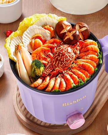 Amazon Rixhbvn Hot Pot Electric With Steamer Rapid Noodles Cooker Non Stick Electric Pot
