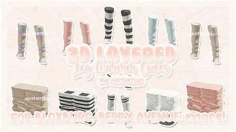 Leg Warmer Codes For Bloxburg And Berry Avenue Pt1 Roblox Aesthetic