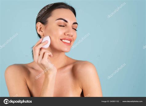 Close Beauty Portrait Woman Perfect Skin Natural Make Plump Nude Stock Photo Kroshka Nastya