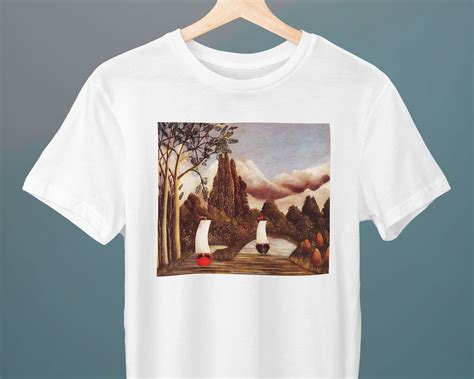 Banks Of The Oise Henri Rousseau Painting Unisex T Shirt Art T Shirt