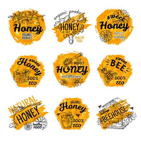 Hand Drawn Honey Vector Art Png Honey Sketch Logos Hand Drawn Olive