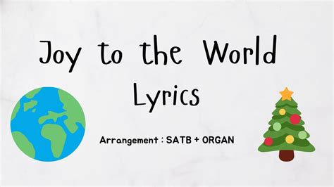 Joy To The World Lyrics YouTube