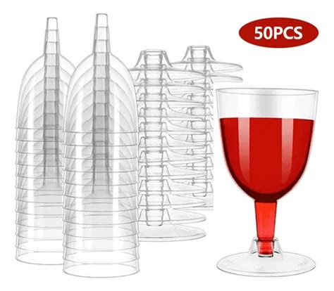 Copa Desechables Vino Pl Stico Premium Piezas Para Fiesta Mercadolibre