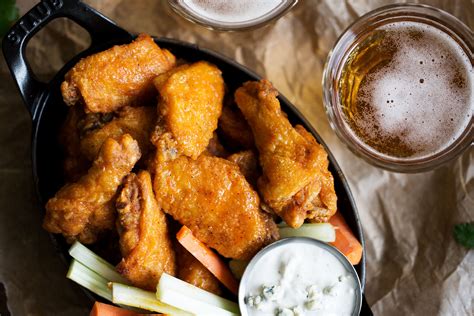 Classic Buffalo Wings With Homemade Buttermilk Blue Cheese Sauce