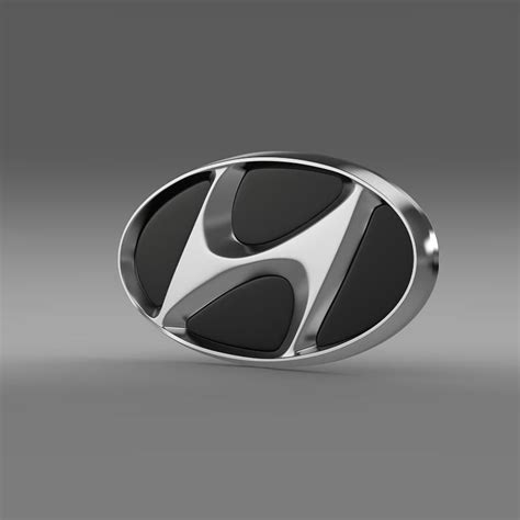 Hyundai Company Logo 3D Model - Hyundai Motor Company Emblem