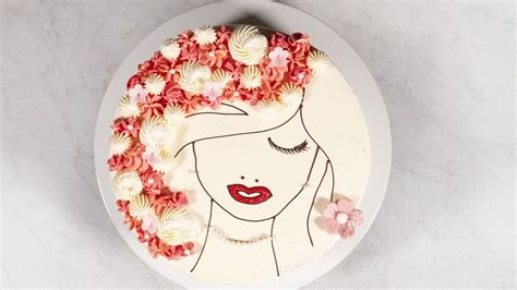 Cake Toppers Picks Woman Face Cake Dekor Line Art Cake Topper One