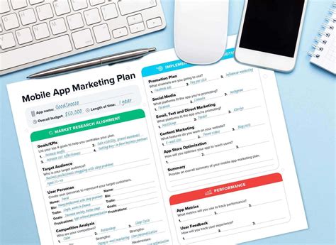 Mobile App Marketing Template Free And Planning Tips