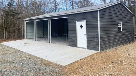 24x40x9 Three Car Metal Garage