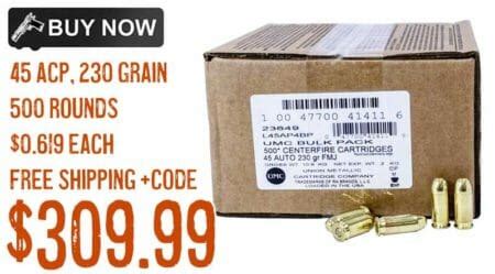 UMC 45ACP 230 Grain FMJ Bulk Pack 500 Rnds 309 99 FREE S H