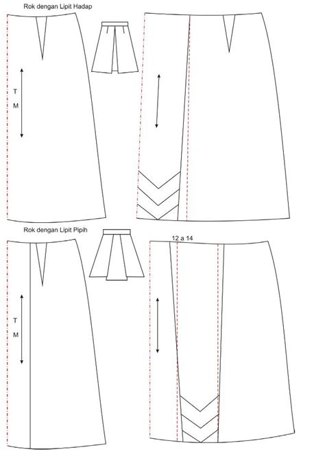 Belajar Macam Macam Pola Rok Dalam Menjahit
