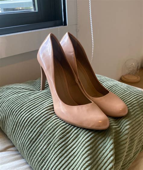 Scarpin Aquamar Vinil Nude Sapato Feminino Aquamar Usado