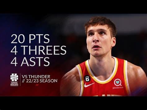 Bogdan Bogdanovic Pts Threes Asts Vs Thunder Season Youtube